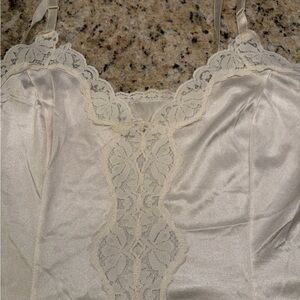 Vintage Cream Lace Trim Camisole